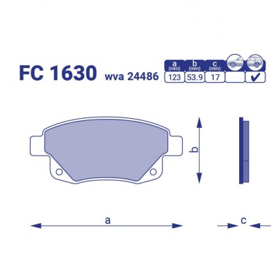 Тормозные колодки задние Ford Transit Tourneo 06-, FC1930, к-т