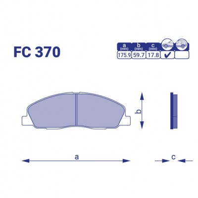 Колодка тормозая передняя ГАЗ Next, FC370, к-т