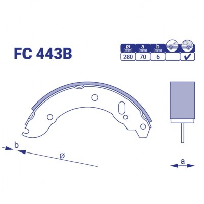 Тормозные колодки задние ГАЗ 2705, FC443B, к-т