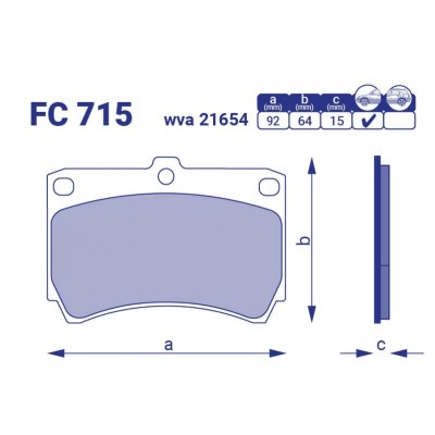 Колодка тормозная передняя Mazda 323 SW III, FC715, к-т