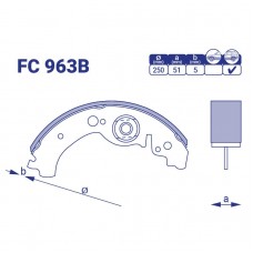 Колодка тормозная задняя ВАЗ 2103, 2106 FC963B, к-т		