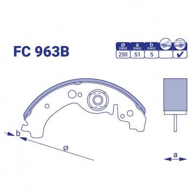 Колодка тормозная задняя ВАЗ 2103,2106 FC963B, к-т