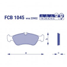 Тормозные колодки задние Mercedes-Benz Sprinter 3-t автобус (Teves), FCB1045 ,к-т