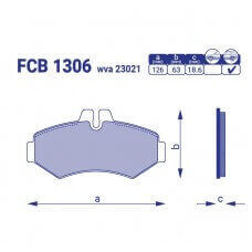 Тормозные колодки задние Mersedes-Benz Sprinter Сlassic 3,5-t фургон (Bosch), FCB1306 ,к-т