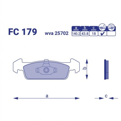 Тормозные колодки Dacia Sandero II, FC 179, к-т
